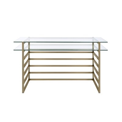 Desk In Antique Gold & Clear Glass - Image 0