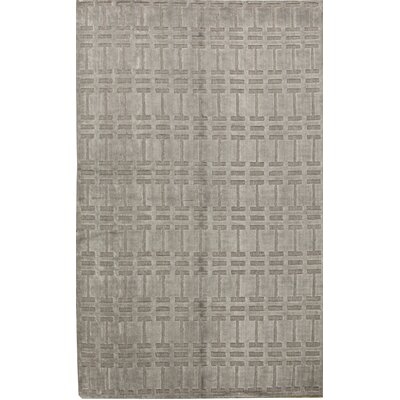 Abstract Hand-Knotted Wool Gray Area Rug - Image 0