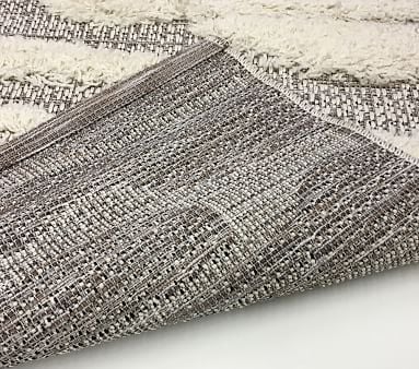 Finley Textured Shag Rug, Ivory, 5'3"x7'6" - Image 1
