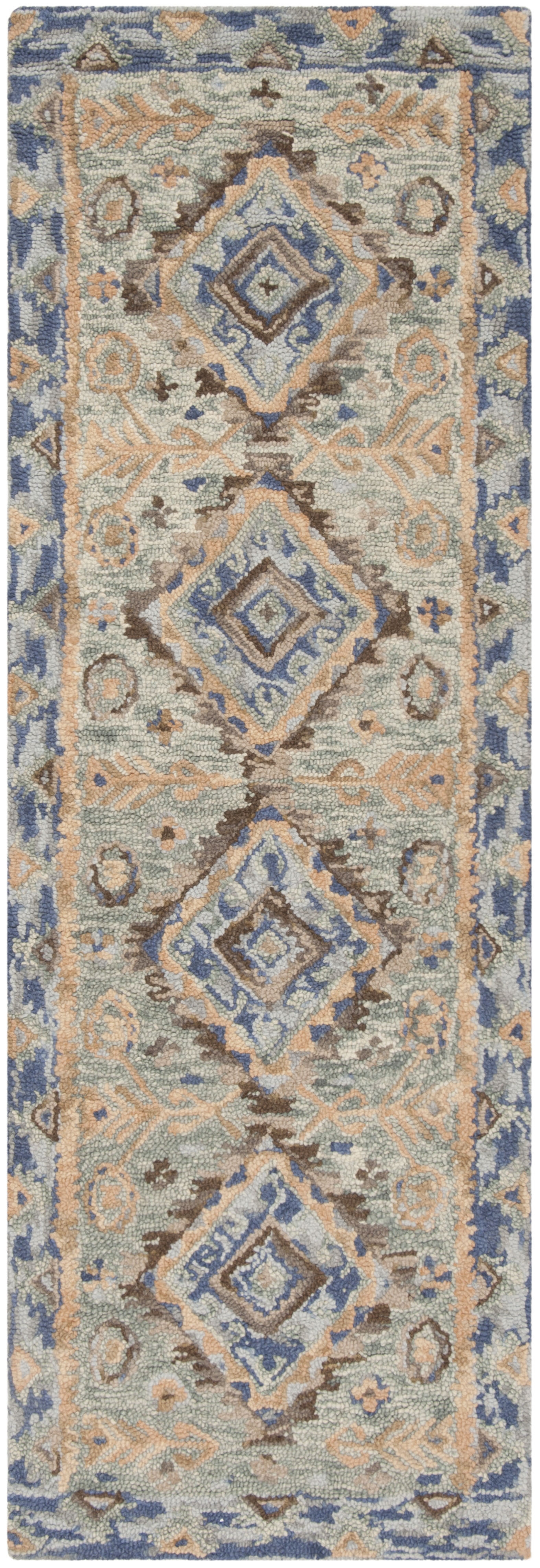 Arlo Home Hand Tufted Area Rug, APN504A, Blue/Beige,  2' 3" X 7' - Image 0