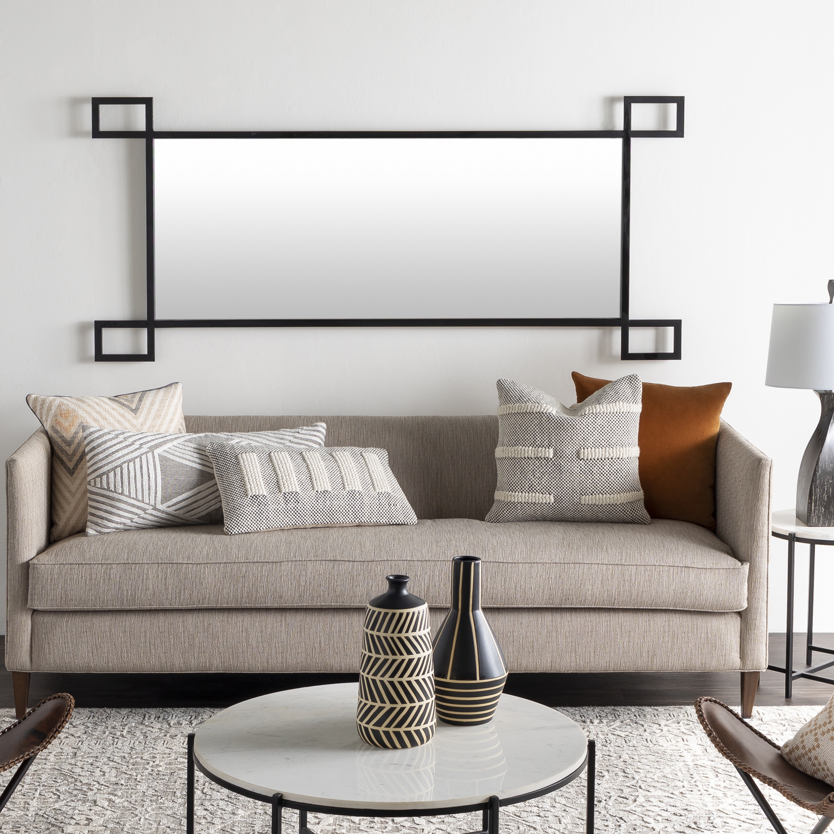 Brim Black 75"H x 35"W x 2"D Mirror - Image 1