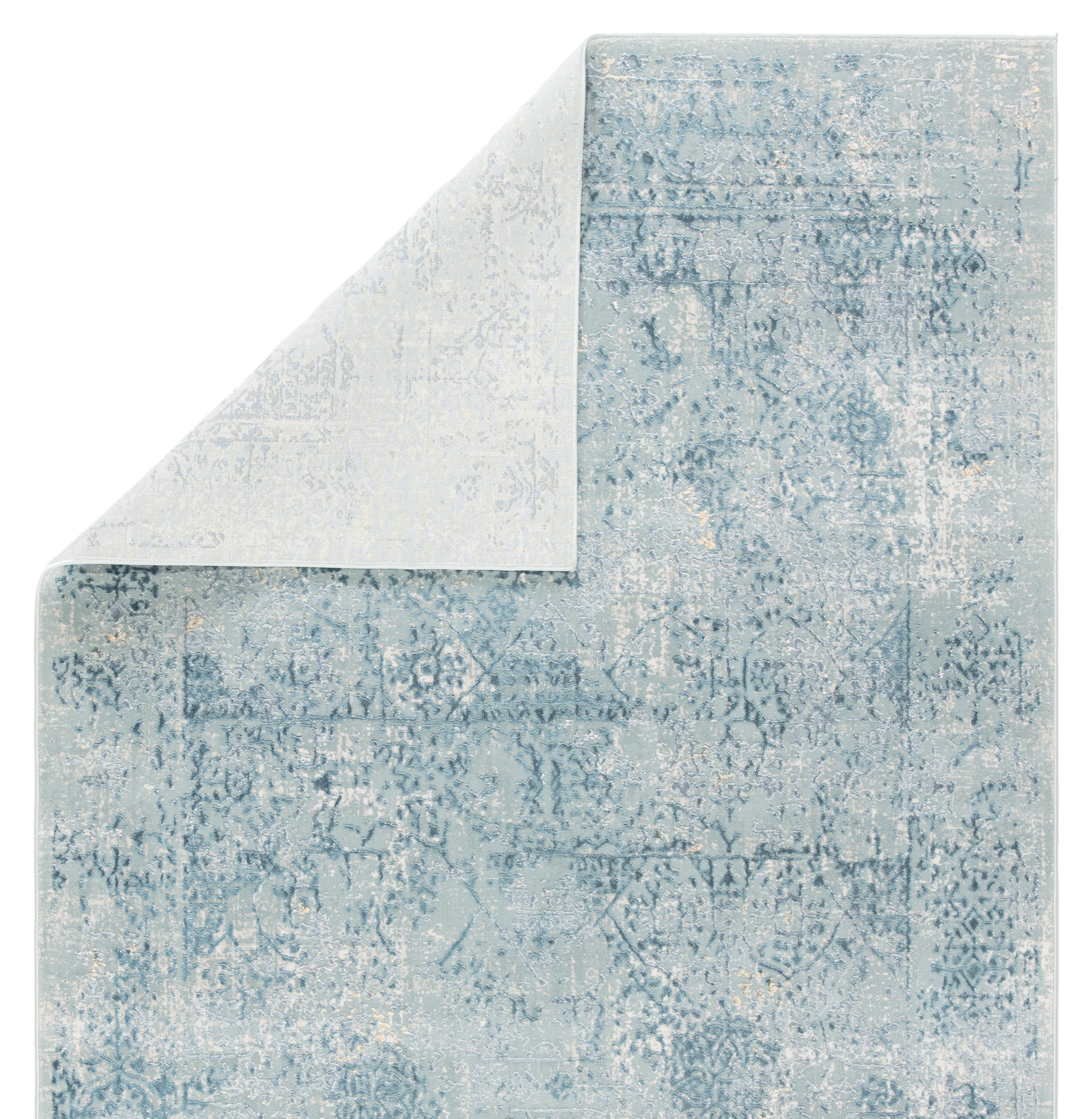 Yvie Abstract Blue/ Teal Area Rug (6'X9') - Image 2