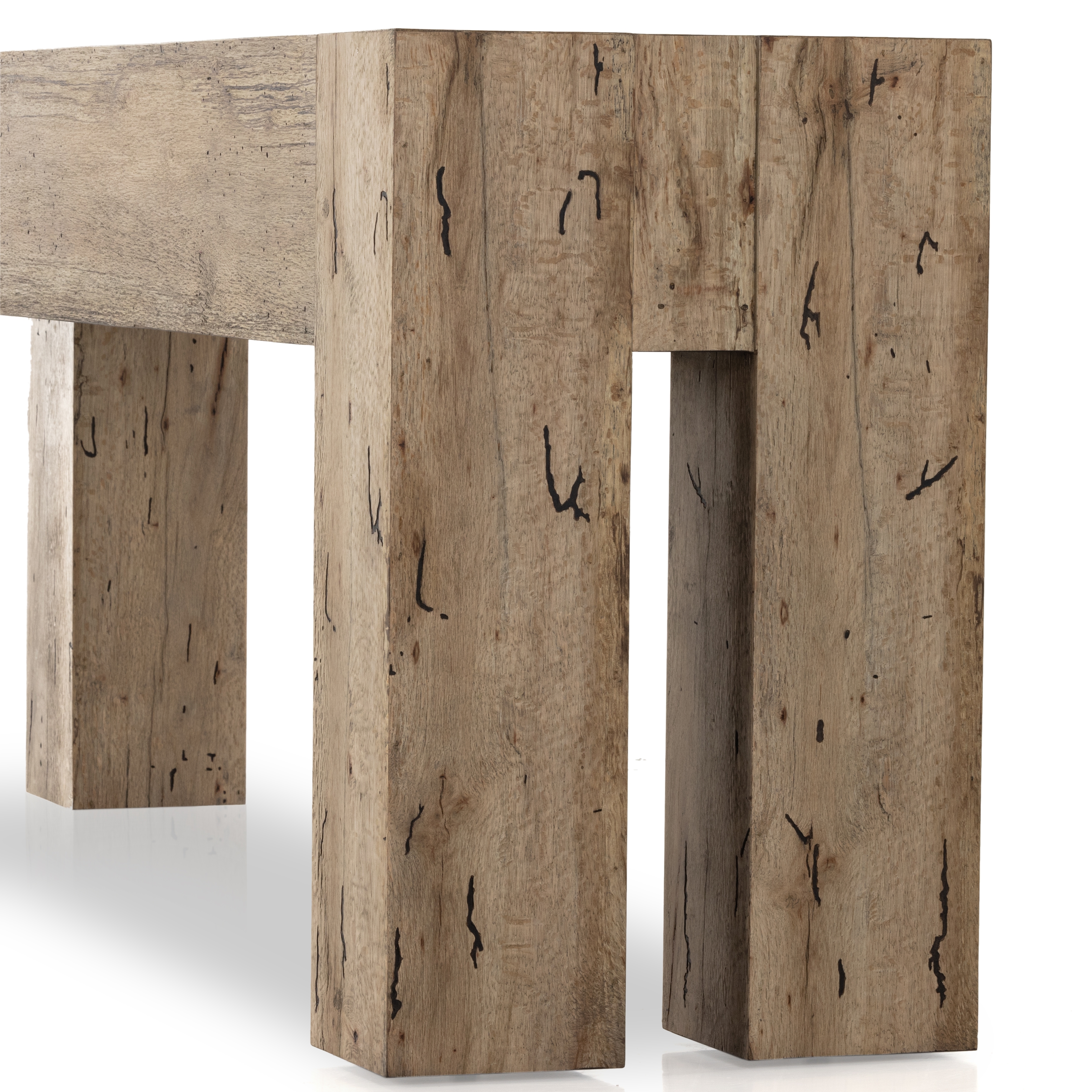 Abaso Console Table-Rustic Wormwood Oak - Image 3