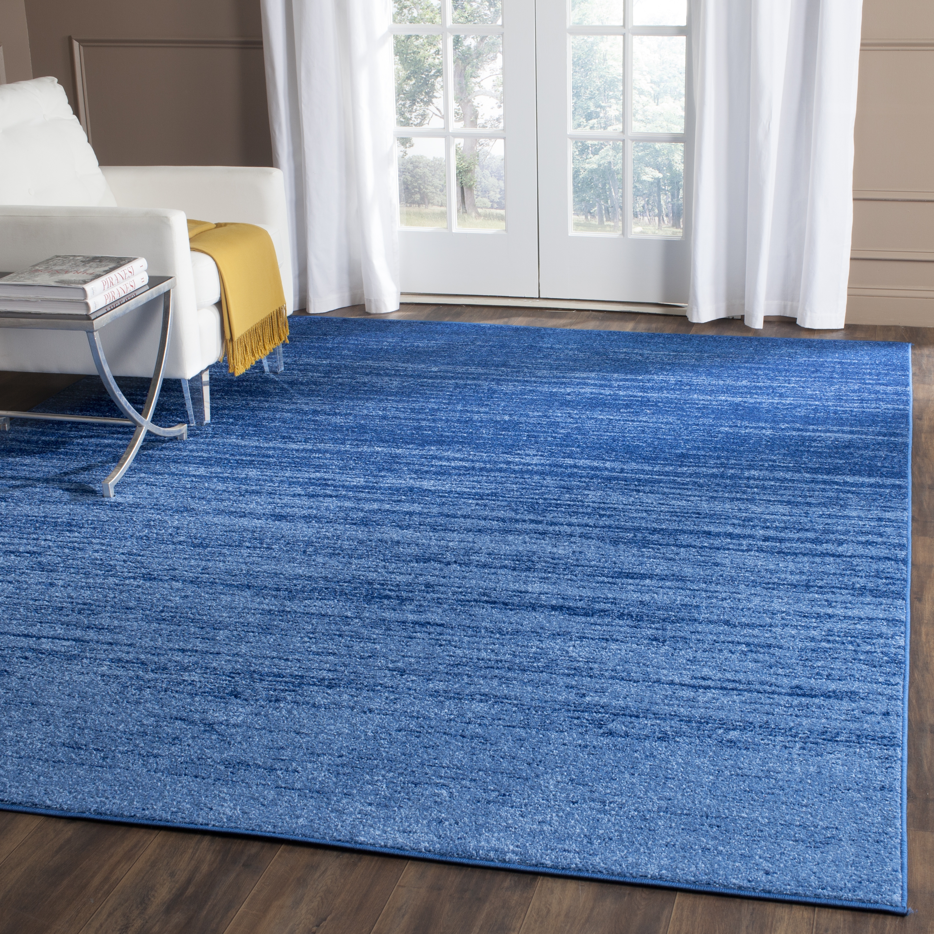 Arlo Home Woven Area Rug, ADR113F, Light Blue/Dark Blue,  8' X 10' - Image 1