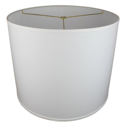 15.5" H X 19" W Drum Lamp Shade -  (Spider Attachment) In Linen White - Image 0