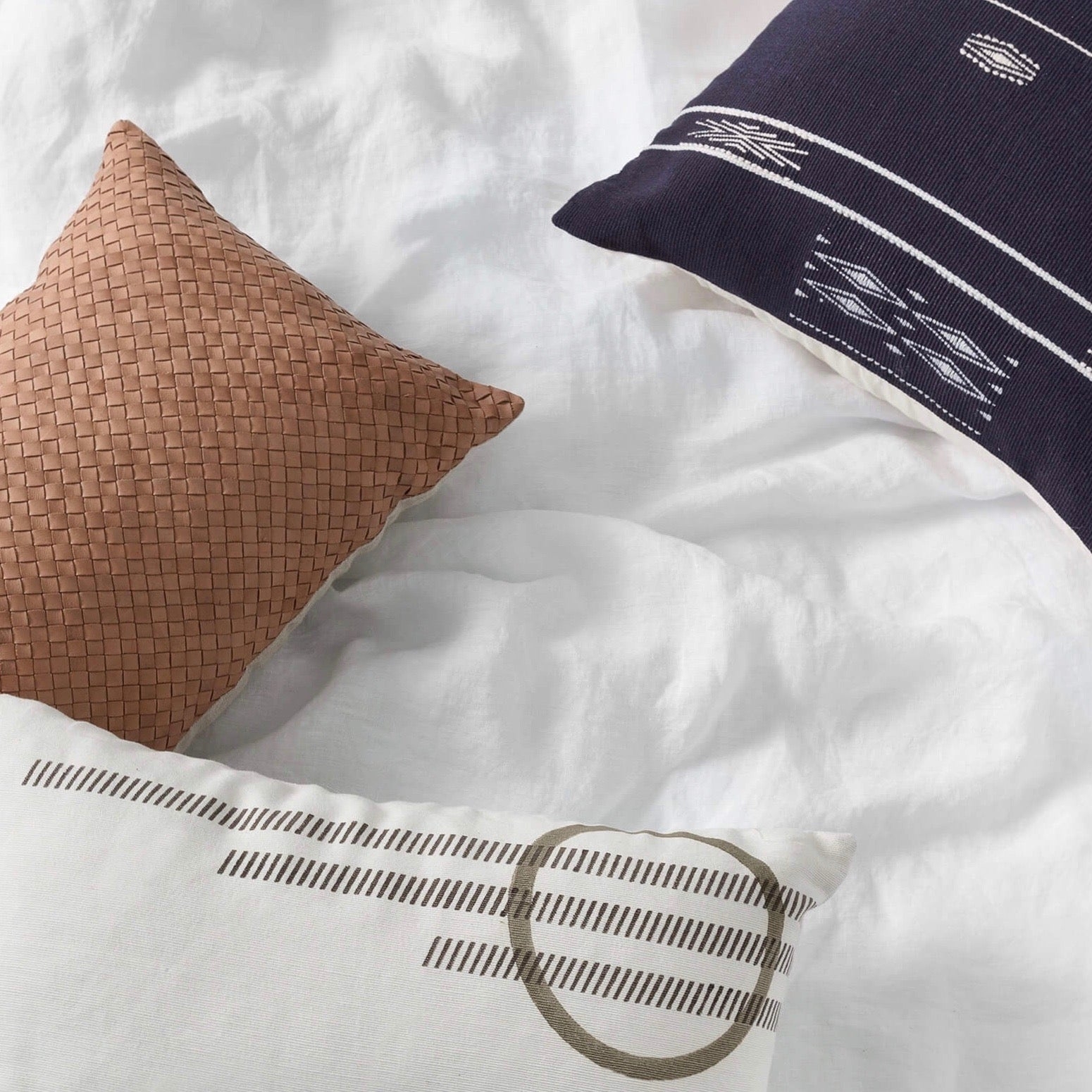 The Citizenry Dhara Leather Lumbar Pillow | Small | Natural - Image 2