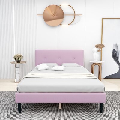 Amee Upholstered Low Profile Platform Bed - Image 0