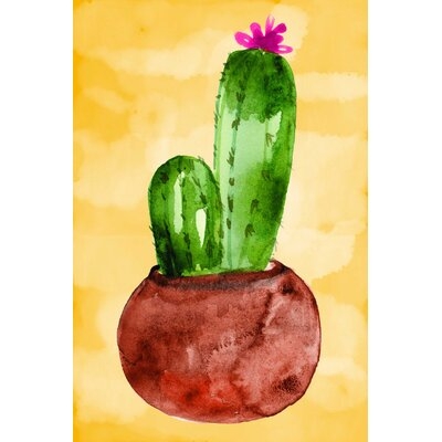 Watercolor Potted Cactus - Image 0