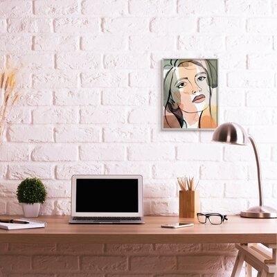 Female Portrait Bold Lips Abstract Paint Strokes - Image 0