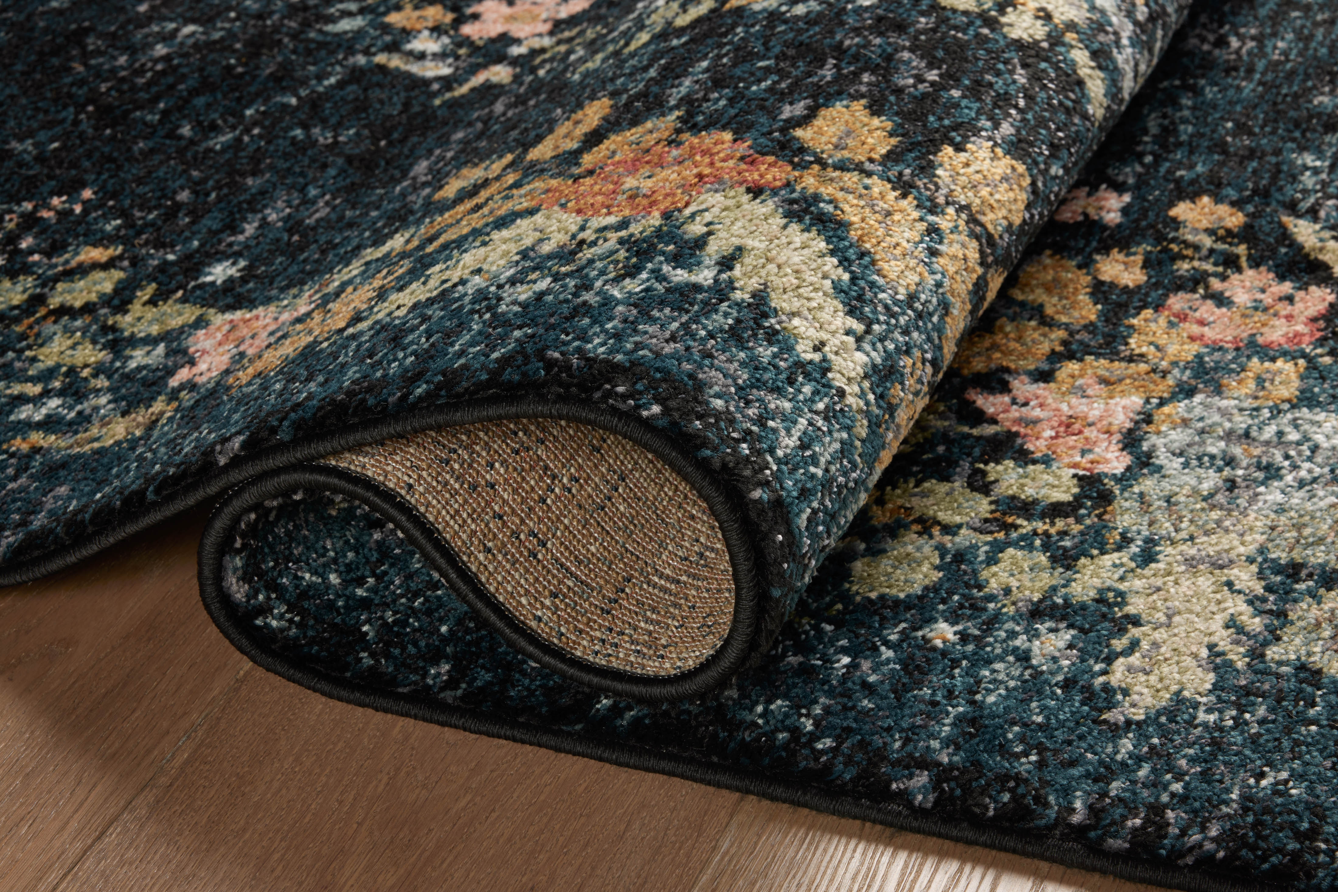 Rifle Paper Co. x Loloi Laurel Navy 18" x 18" Sample - Image 5