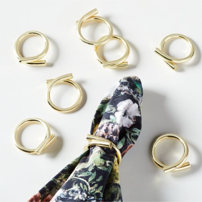 Lombardi Gold Napkin Rings Set of 8 - Image 0