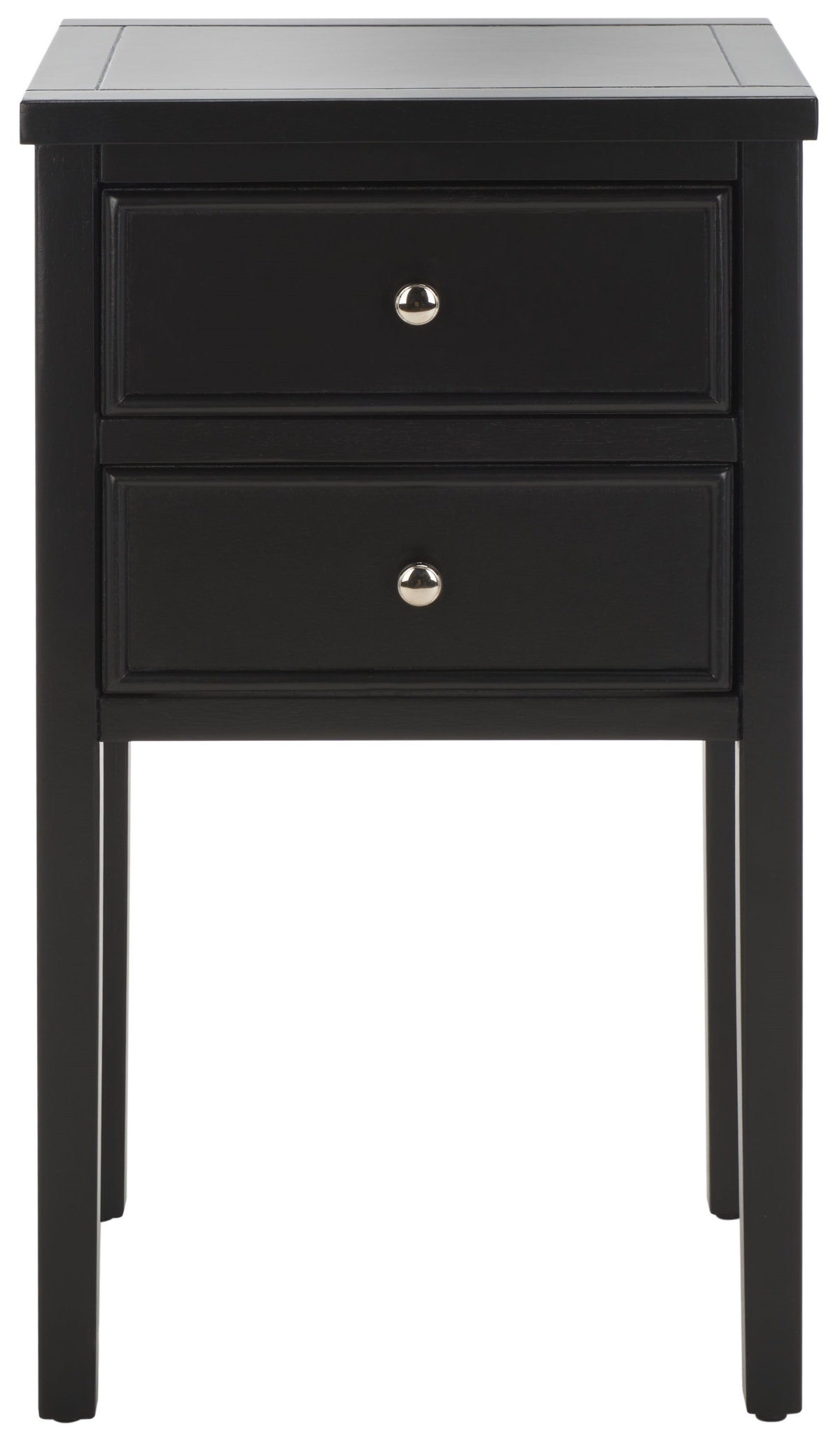 Toby Accent Table With Storage Drawerrs - Black - Safavieh - Image 0