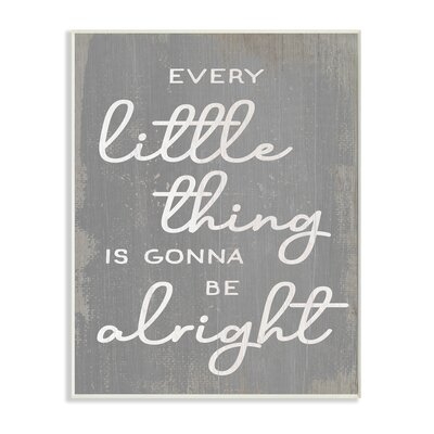 Every Little Thing Positivity Phrase Rustic Grey White - Image 0