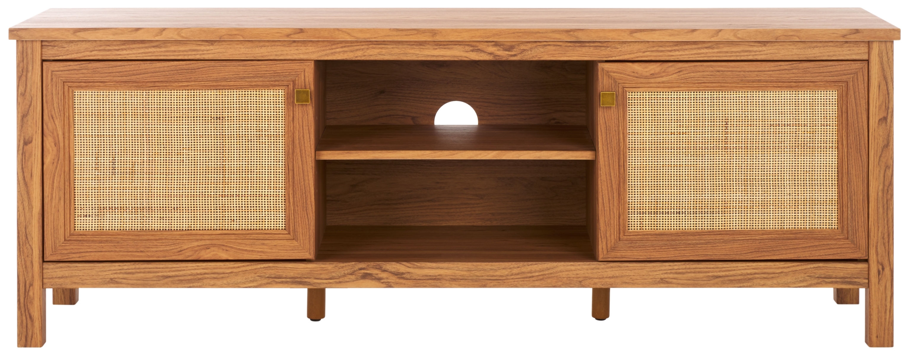 Evane 2 Door Media Stand - Oak / Natural - Safavieh - Image 0