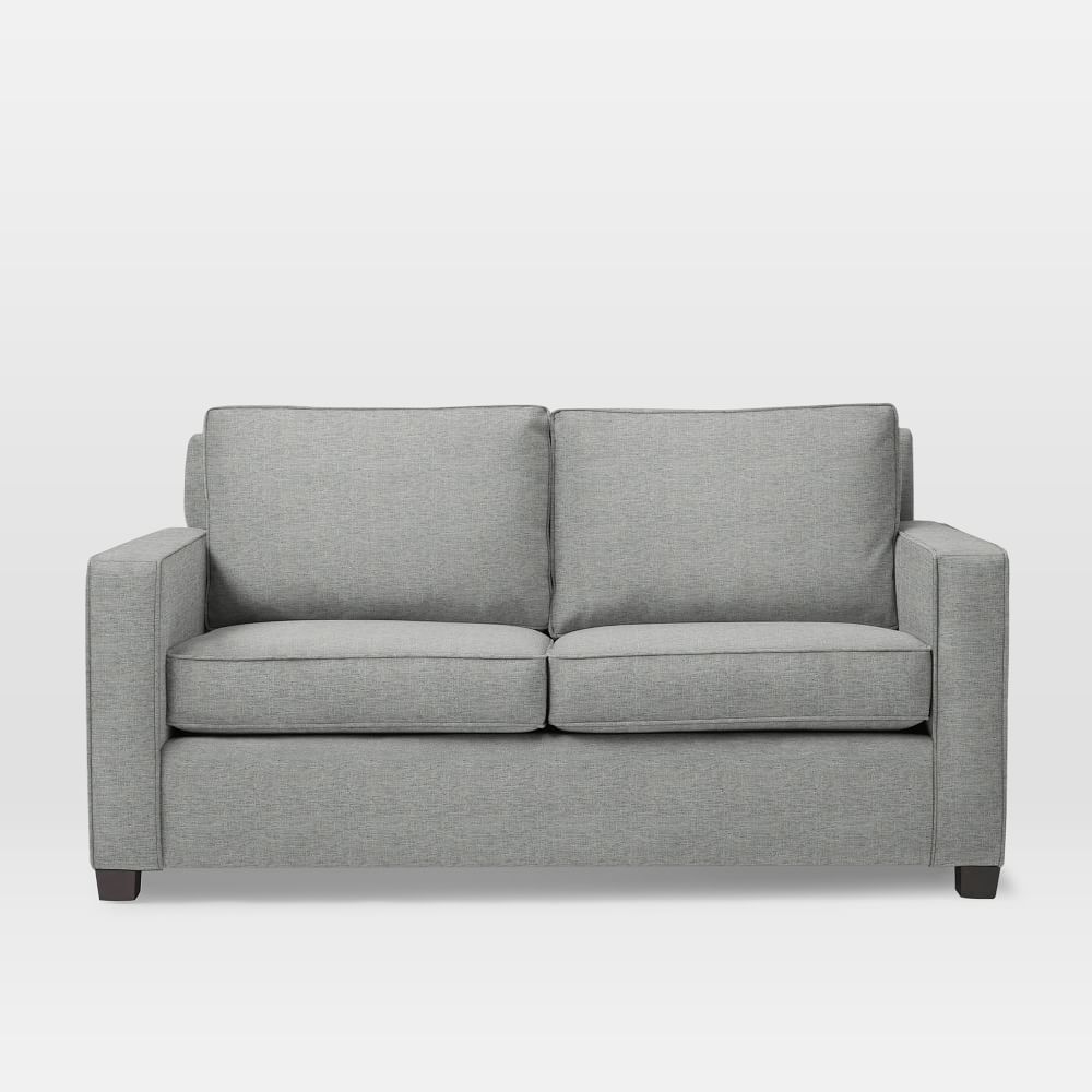 Henry 76" Multi Seat Sofa, Deco Weave, Pearl Gray, Chocolate - Image 0