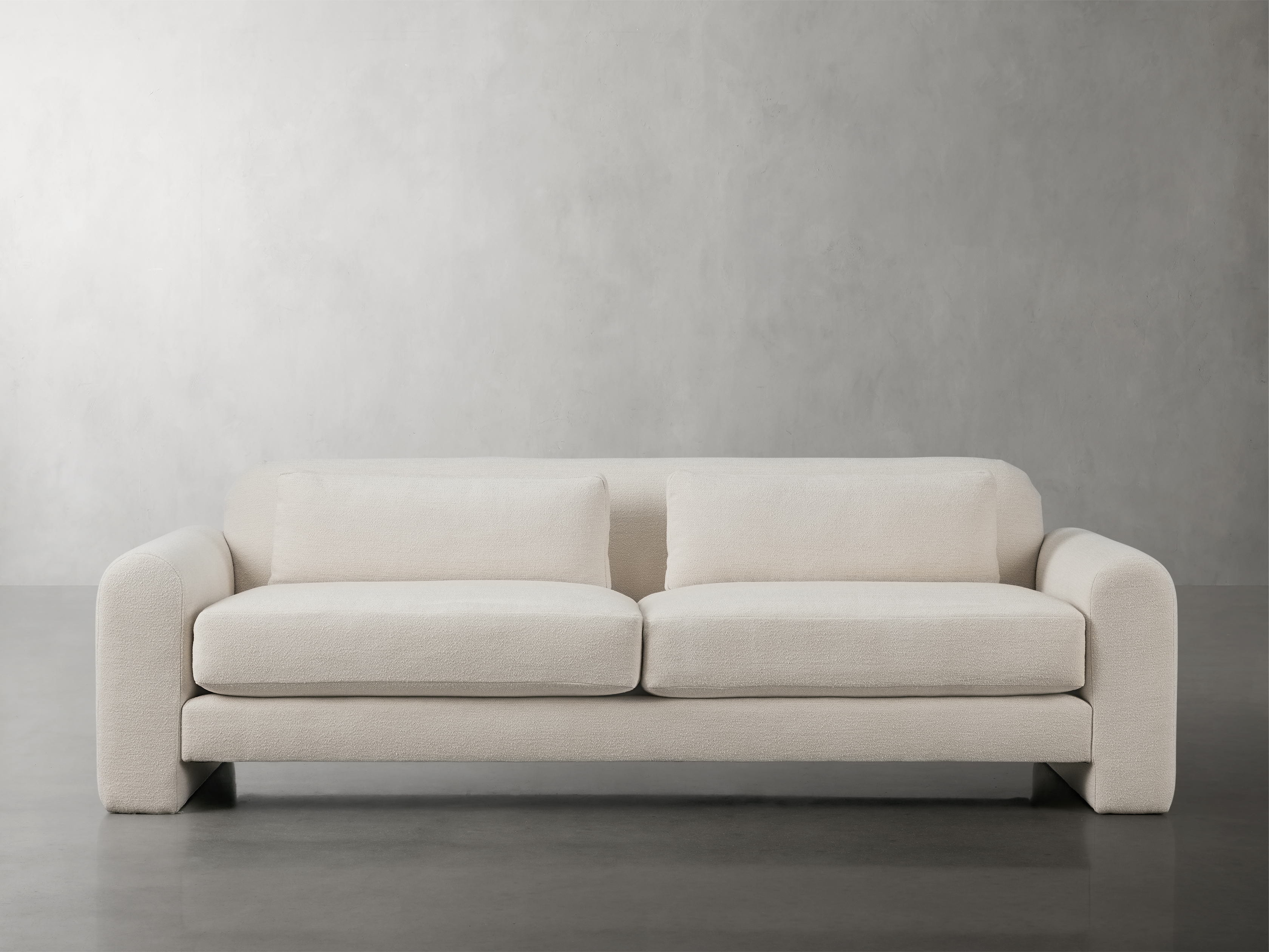 Sloane Sofa in Upholstered White  Bellano Cashmere/96" - Image 0