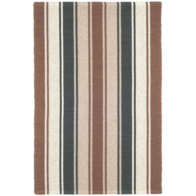 Ethan Stripe  Woven Cotton Rug - Image 0