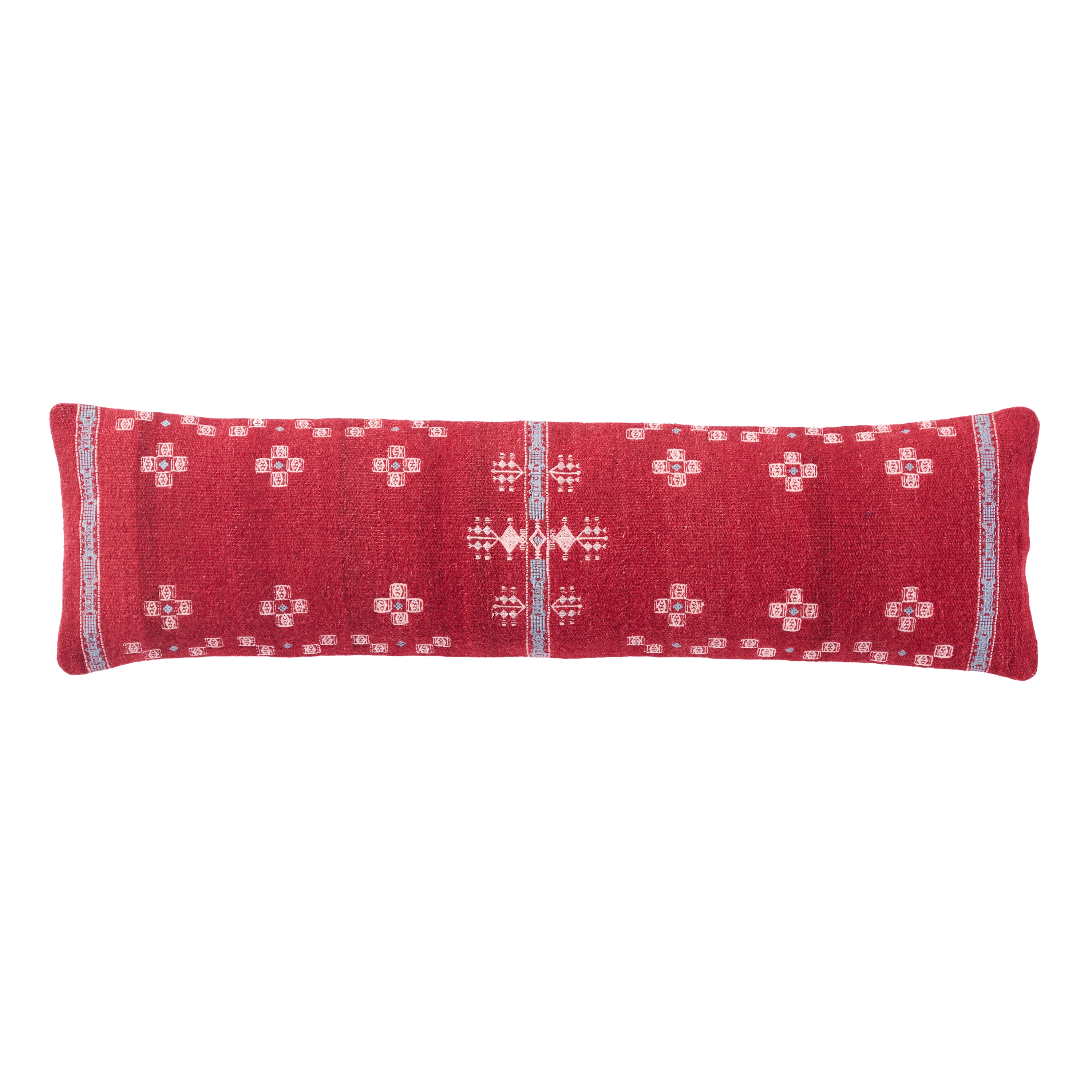 Katara Extra Long Lumbar Pillow, Red, 48" x 13" - Image 0