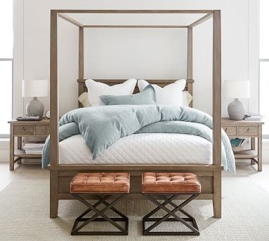 Farmhouse Canopy Bed, Queen, Montauk White - Image 4