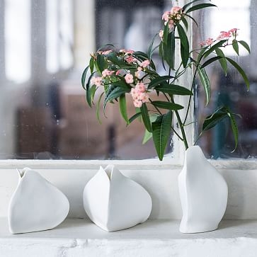 Flower Vase, Gray, 2.375x3.125x2.375 - Image 1