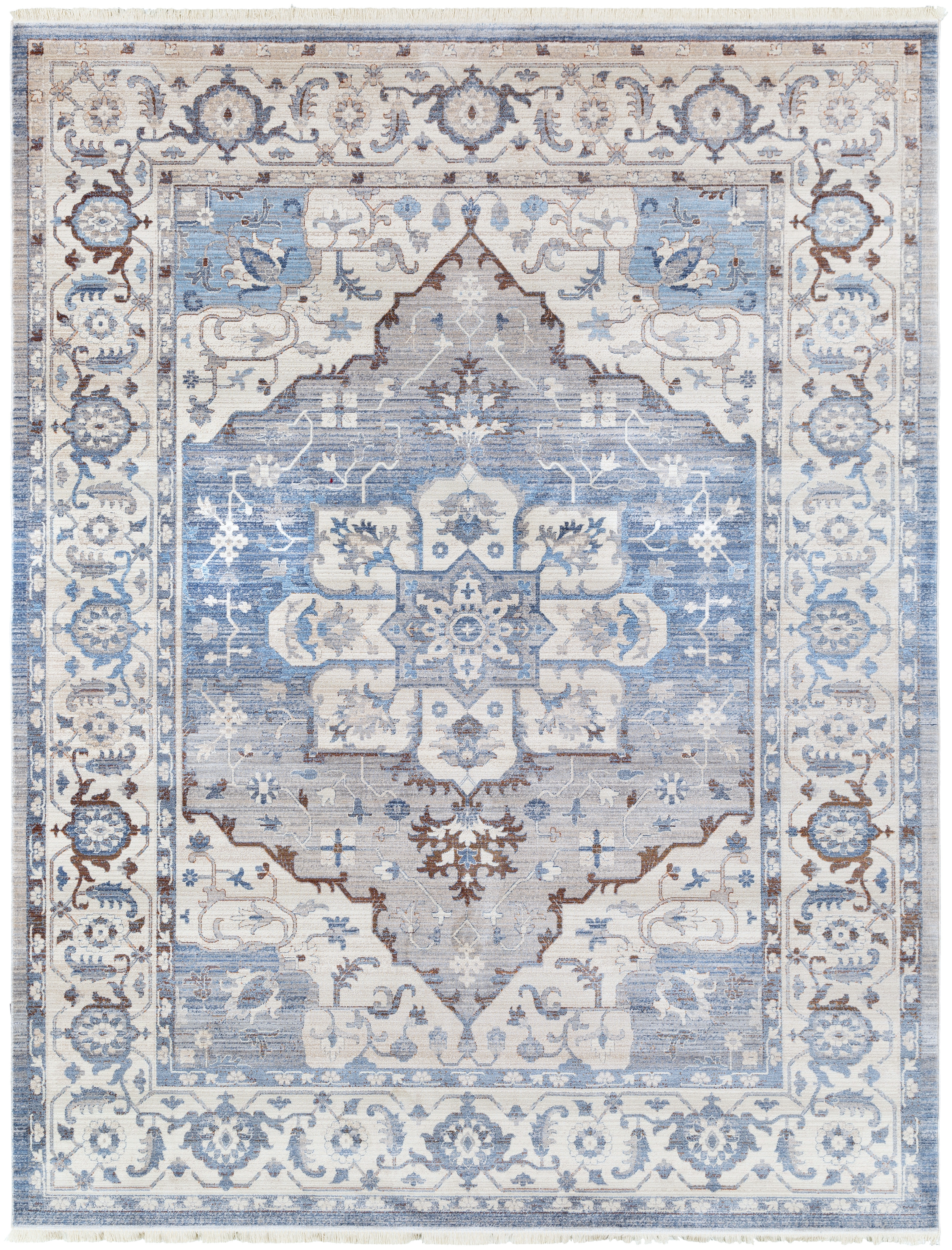 Ephesians Gray Indoor 7'10" x 10'2" Machine Woven Rug - Image 0