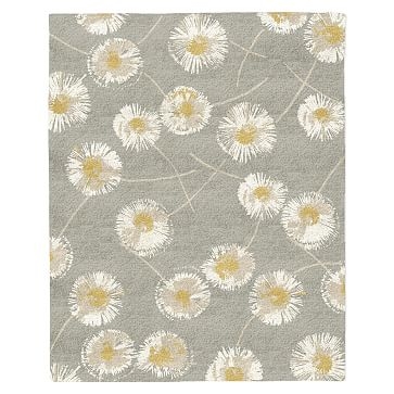 Dandelion Wool Rug, 4x6, Pearl Gray - Image 0