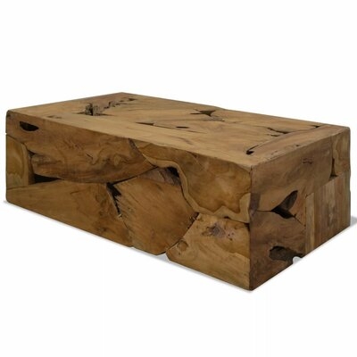 Caitlin Solid Wood Block Coffee Table - Image 0