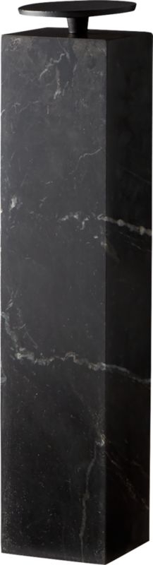 Amos Black Marble Pillar Candle Holder Large - Image 10