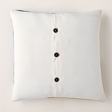 Crewel Overlapping Shapes Pillow Cover, 18"x18", Midnight - Image 3