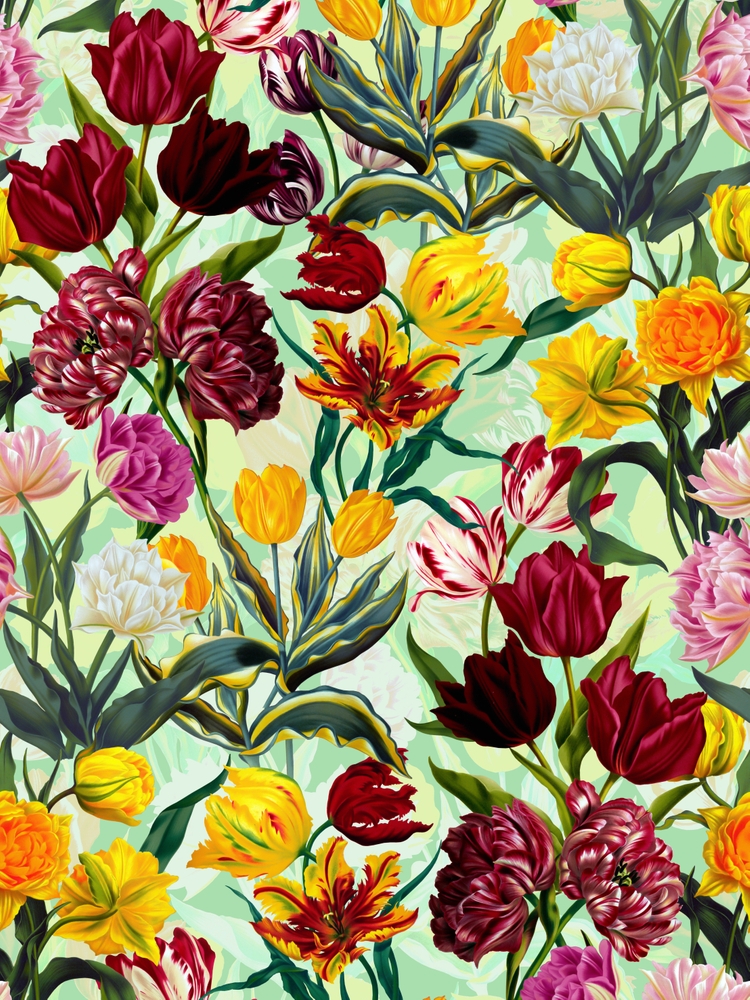 Summer Dreams - Tulips Art Print by Burcu Korkmazyurek - SMALL - Image 1