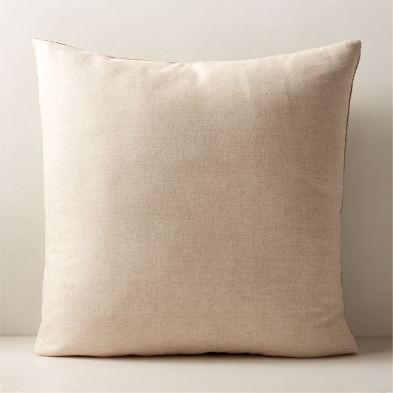 Truette Light Olive Green Turkish Silk Throw Pillow with Down-Alternative Insert 23''x23" - Image 1