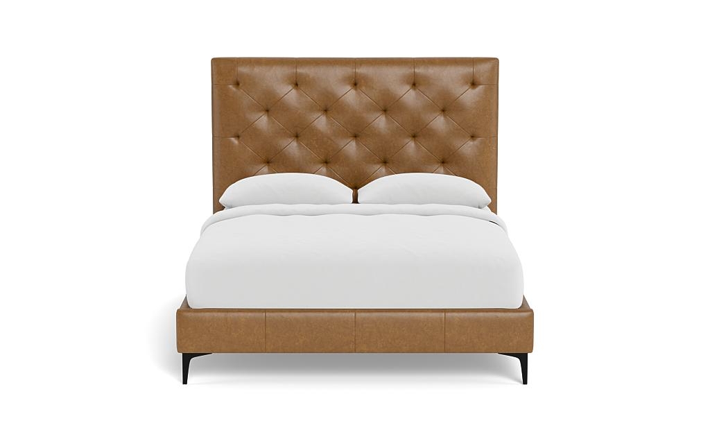 Lowen Leather Upholstered Bed with Tufting Option - Image 0