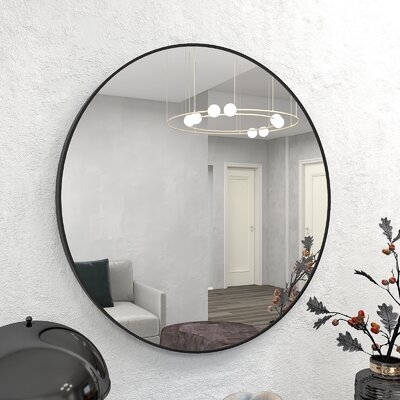 Large Round Farmhouse Wall Circular Mirror - Image 0