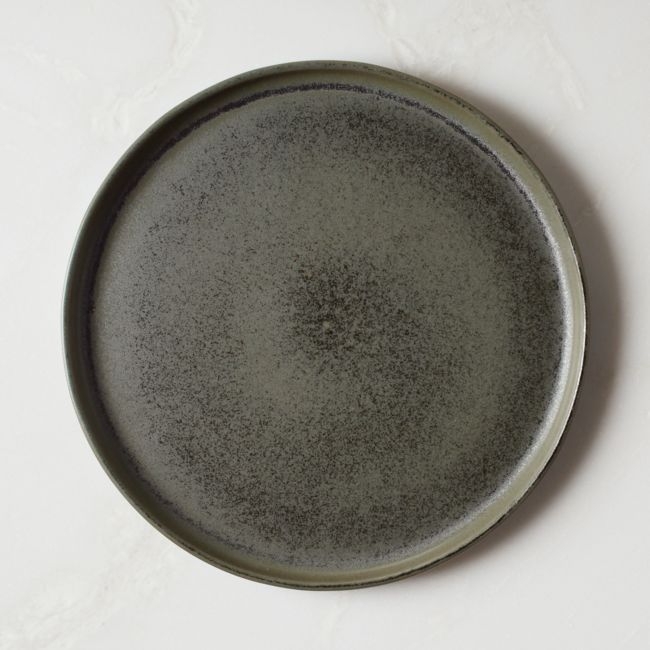Drift Green Dinner Plate with Reactive Glaze - Image 0