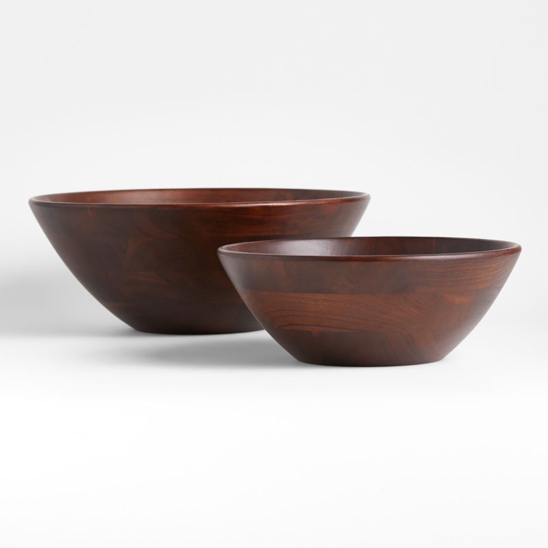 Carson Medium Dark Acacia Wood Bowl - Image 2