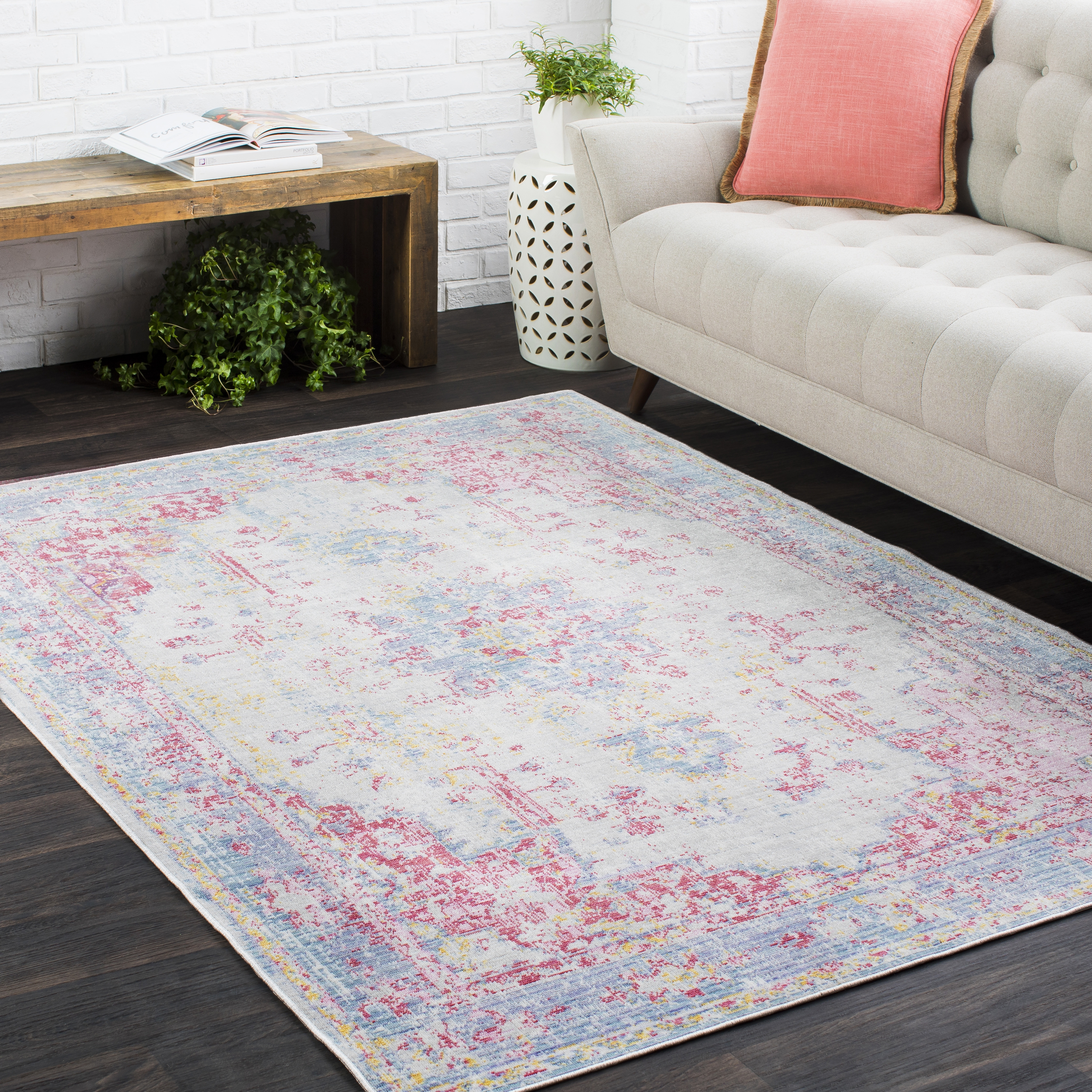 Antioch Beige Indoor 2' x 2'11" Machine Woven Rug - Image 1