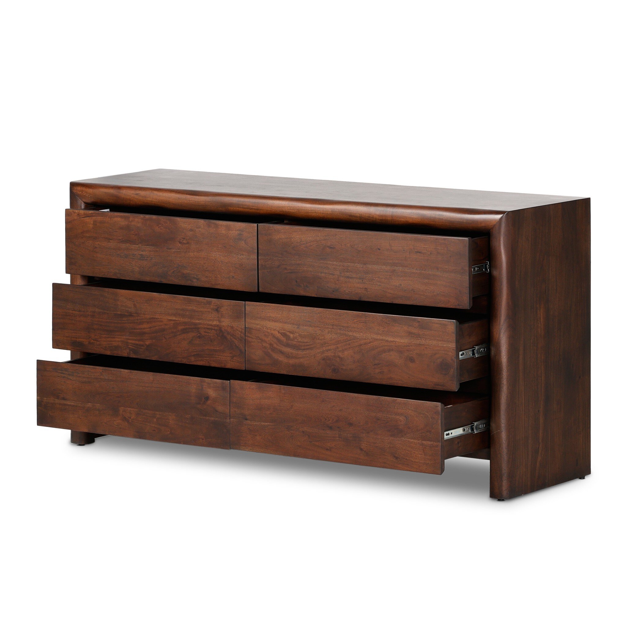 Nigel 6 Drawer Dresser - Rustic Brown Acacia - Image 8