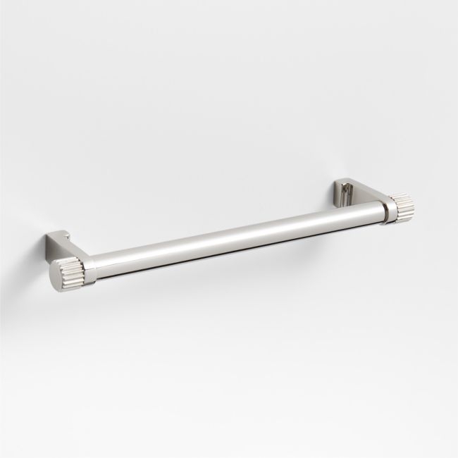 Modern 6" Fluted Polished Chrome Cabinet Drawer Bar Pull - Image 0