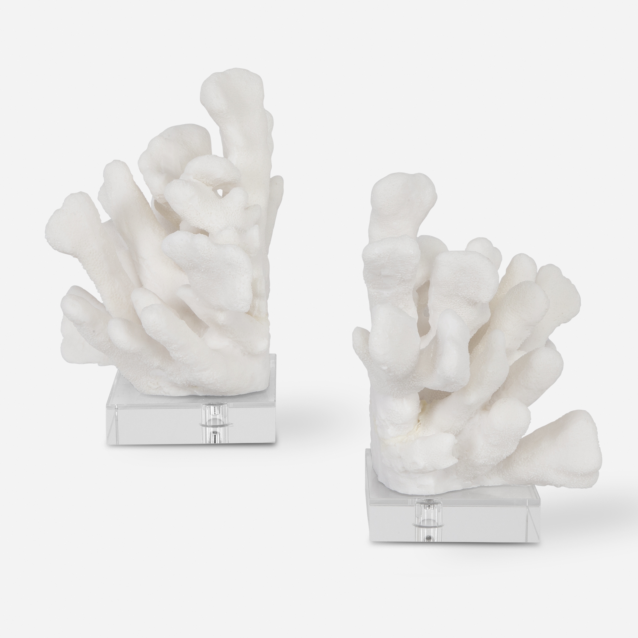 Charbel White Bookends, Set/2 - Image 0
