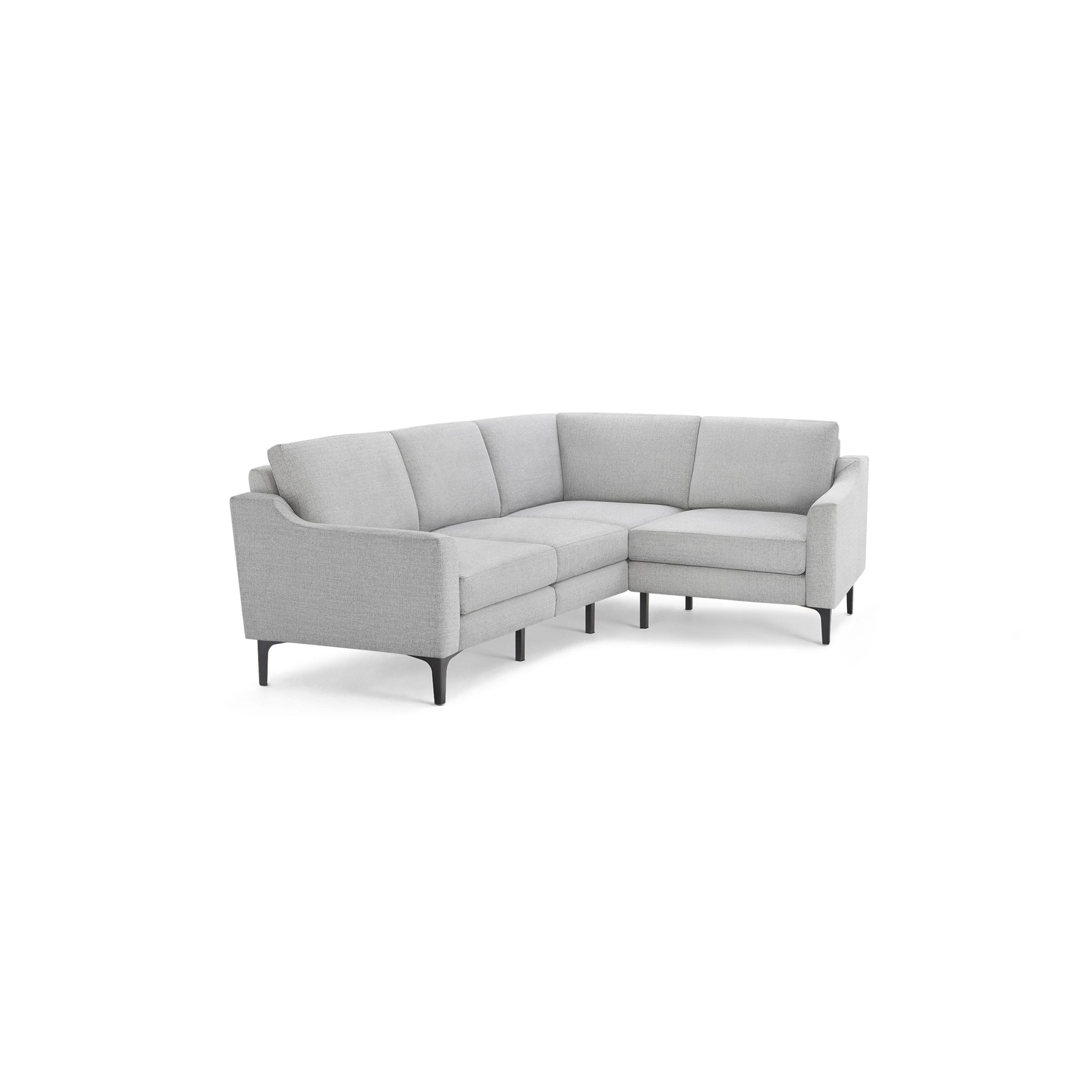 Nomad 4-Seat Corner Sectional - Crushed Gravel - Performance Chenille / Black - Metal / Slope - Image 0
