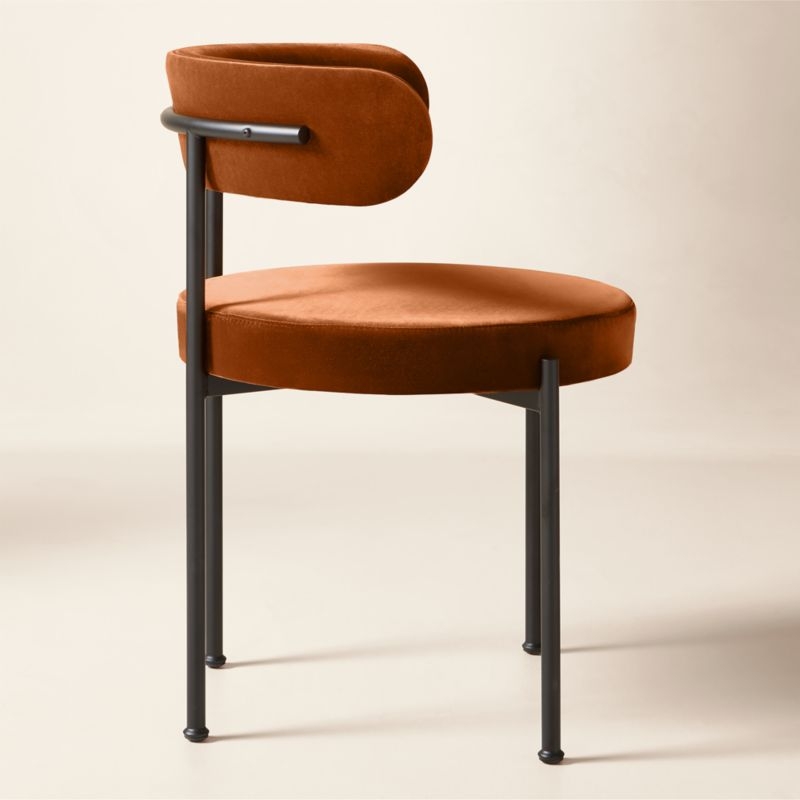 Inesse Smoked Amber Velvet Dining Chair Set of 4 - Image 1