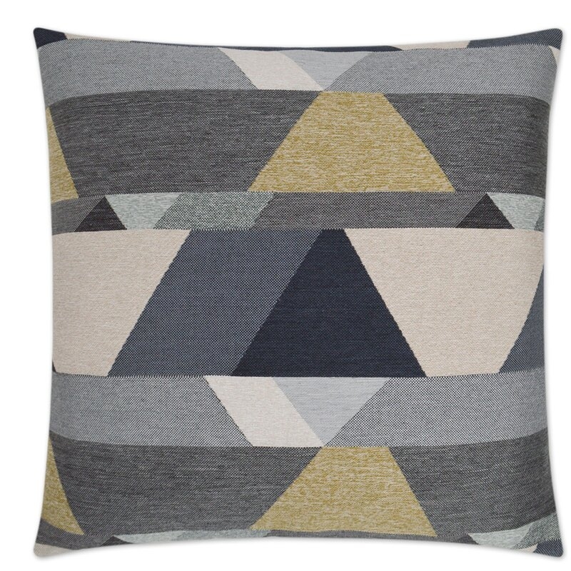 D.V. Kap Geometric Throw Pillow Color: Navy - Image 0