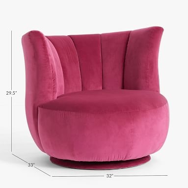 Velvet Raspberry Monique Lhuillier Tulip Lounge Chair, IDS - Image 2