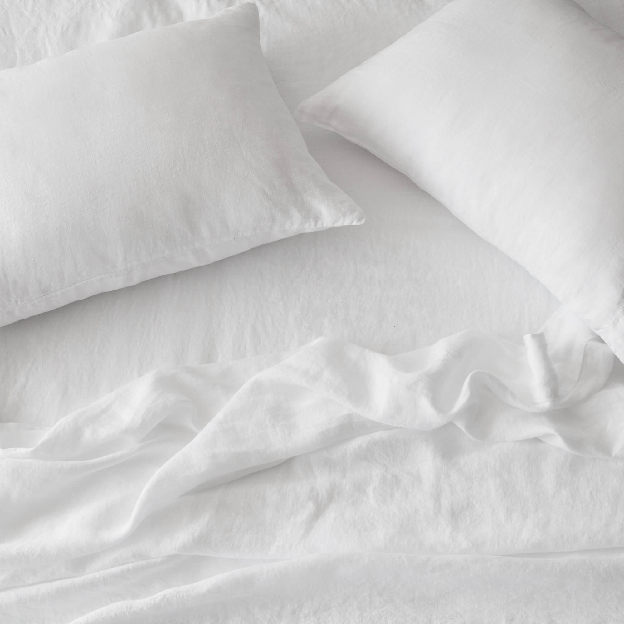 The Citizenry Stonewashed Linen Bed Sheet Set | Queen | White - Image 0