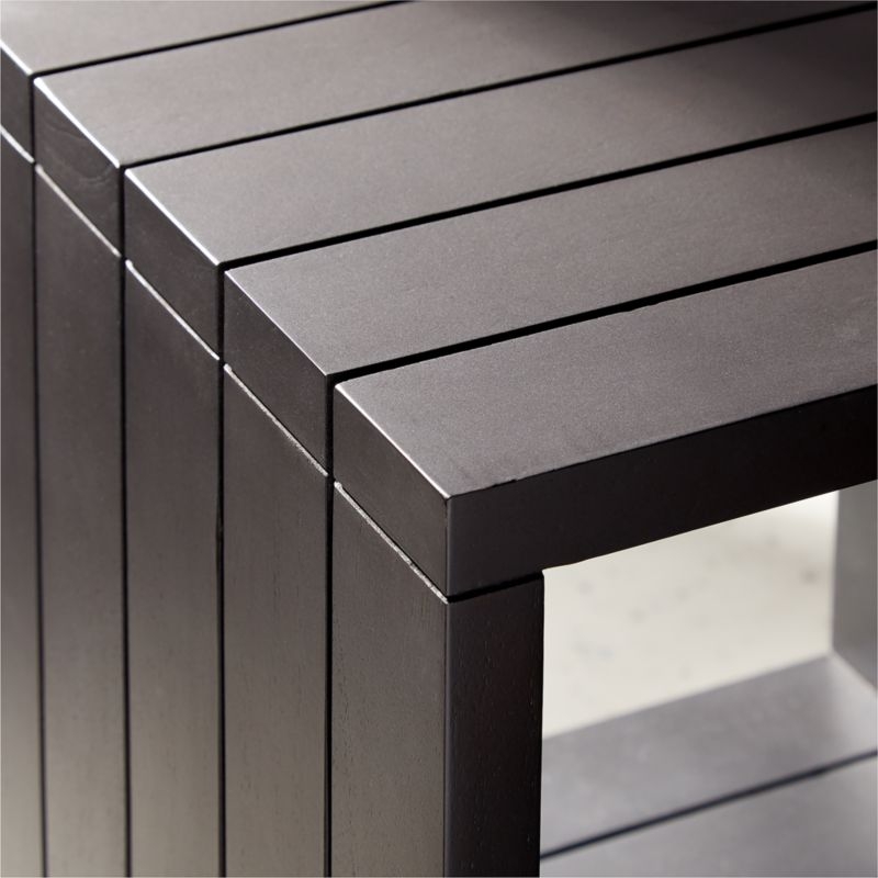 Teak Black Bathroom Stool - Image 5