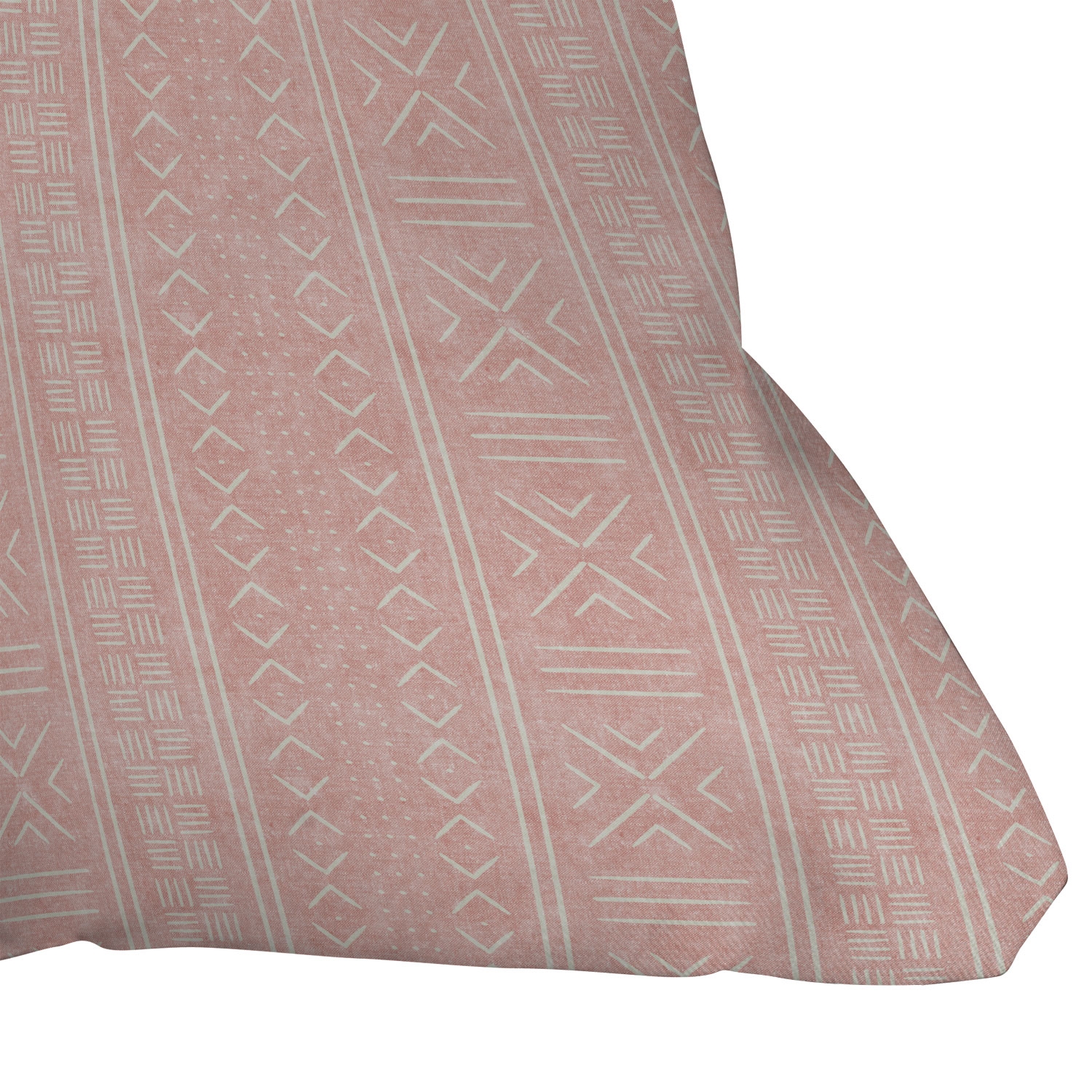Pink Mudcloth Tribal by Little Arrow Design Co - Outdoor Throw Pillow 16" x 16" - Image 0