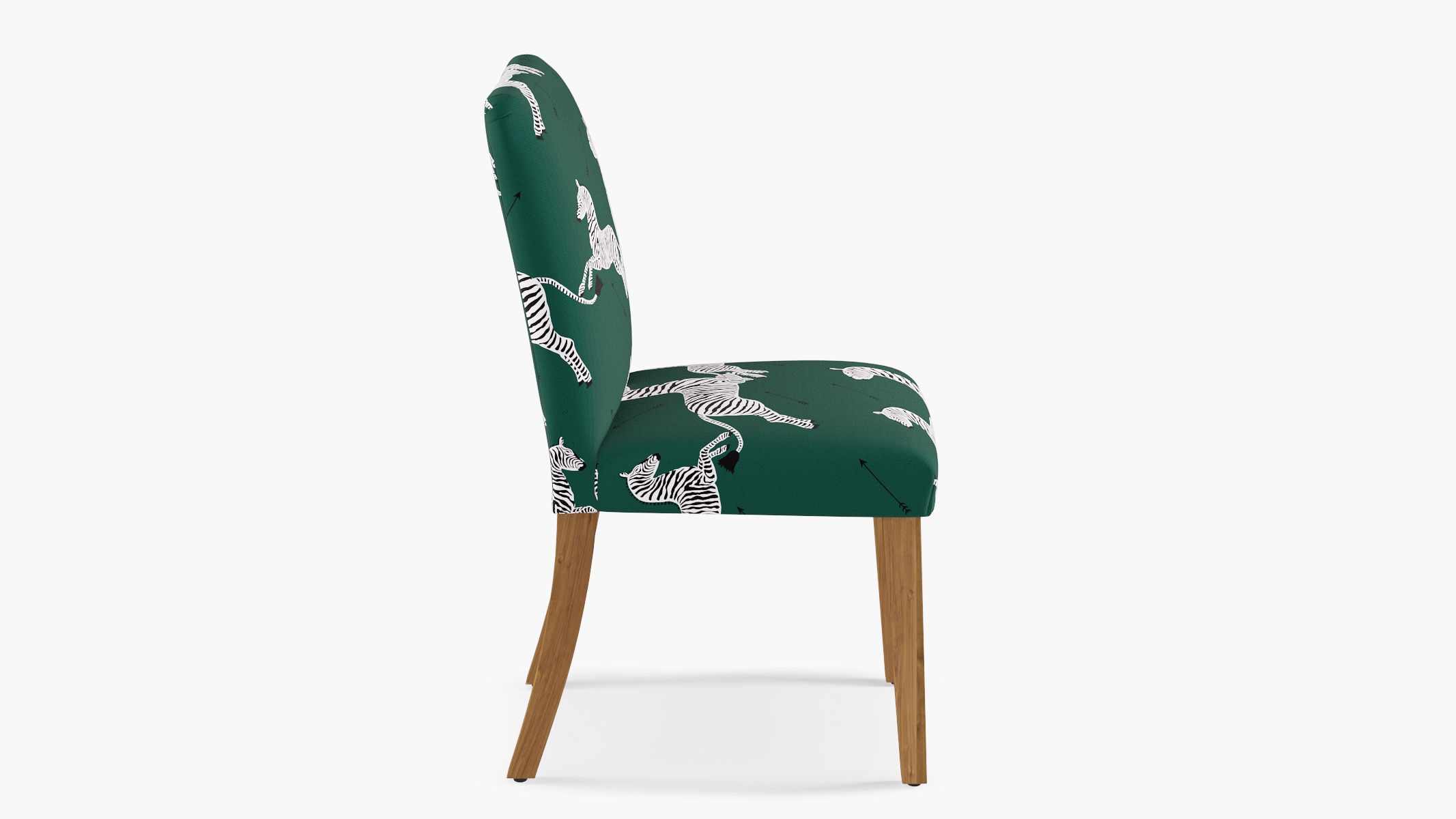Classic Dining Chair, Emerald Zebra, Natural - Image 2
