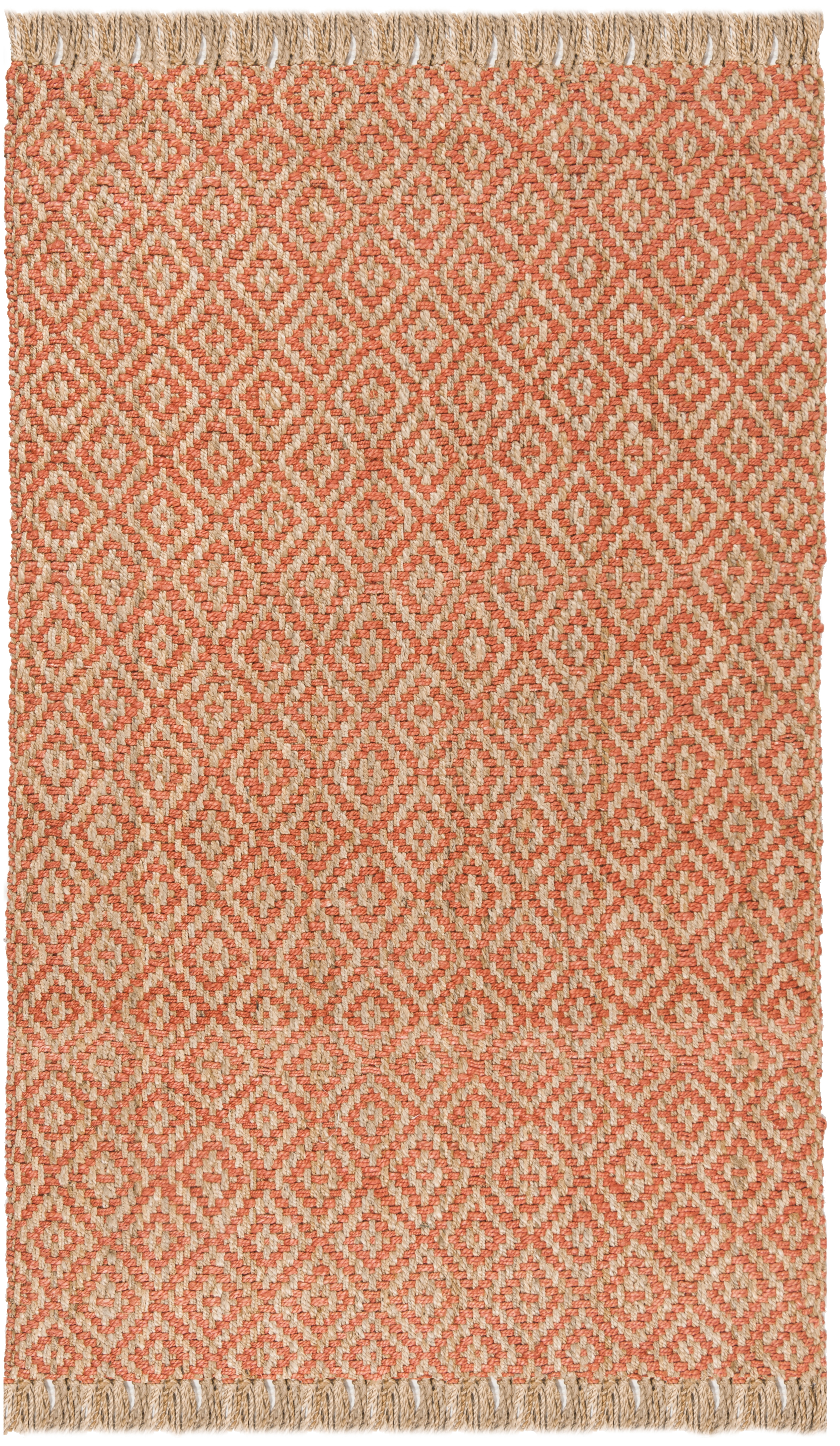 Arlo Home Hand Woven Area Rug, NF266B, Orange/Natural,  5' X 8' - Image 0