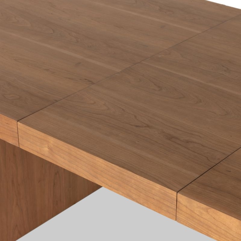 Rufina 96"-116" Cherry Wood Extendable Dining Table with Storage - Image 6