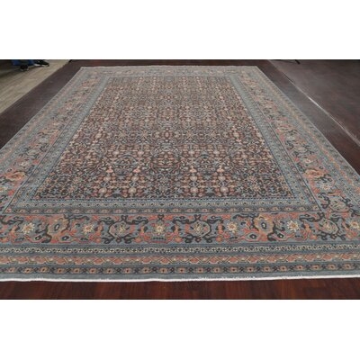 Oriental Wool Charcoal/Gray/Red Area Rug - Image 0